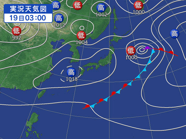天気図・台風情報＆お知らせ！