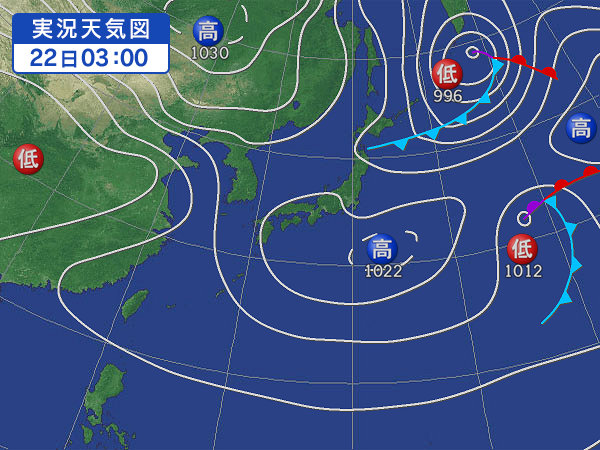 天気図・台風情報＆お知らせ！