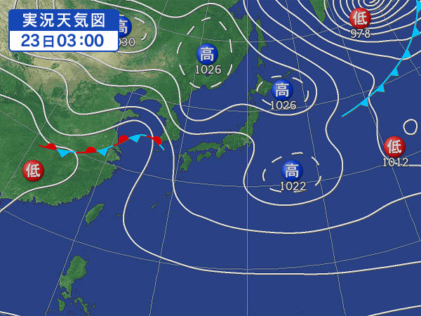天気図・台風情報＆お知らせ！