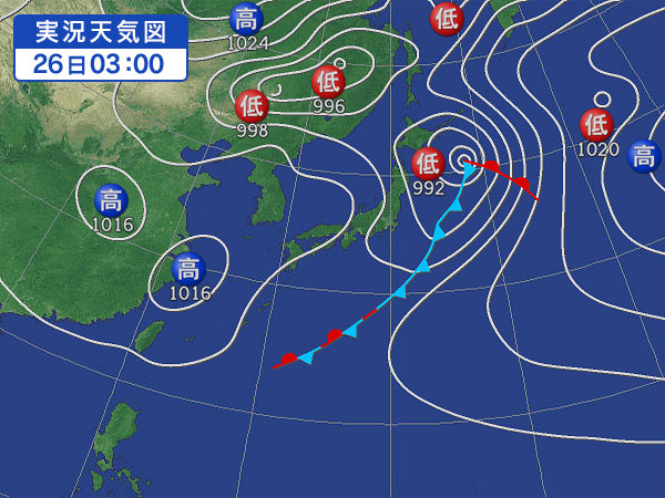 天気図・台風情報＆お知らせ！