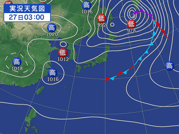 天気図・台風情報＆お知らせ！