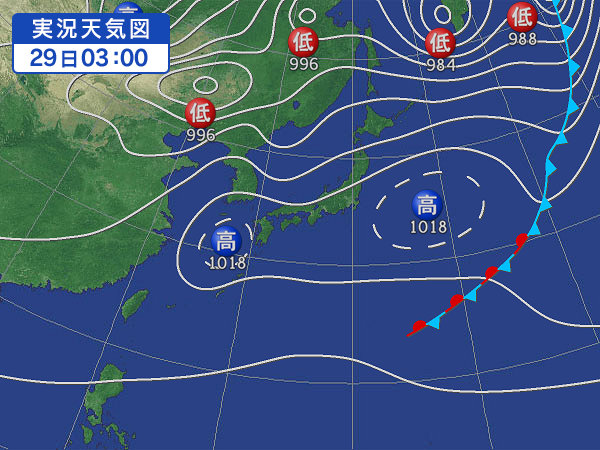 天気図・台風情報＆お知らせ！
