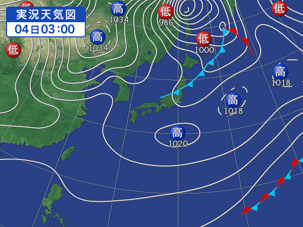 天気図・台風情報＆お知らせ！