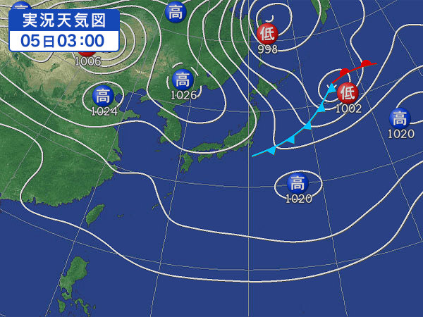 天気図・台風情報＆お知らせ！