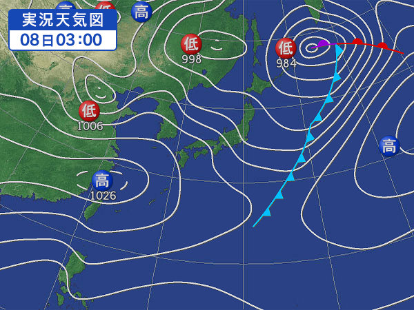 天気図・台風情報＆お知らせ！