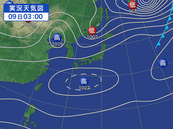 天気図・台風情報＆お知らせ！