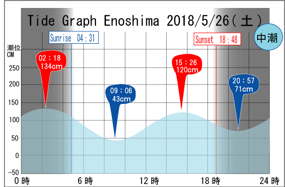 Jerry　の　Tide gragh Enoshima　