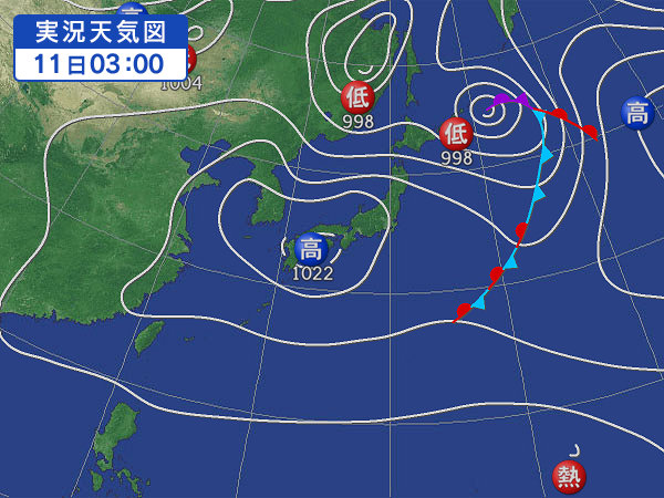 天気図・台風情報＆お知らせ！