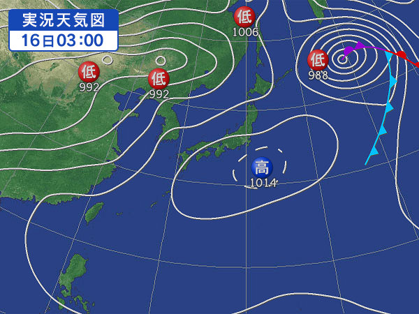 天気図・台風情報＆お知らせ！