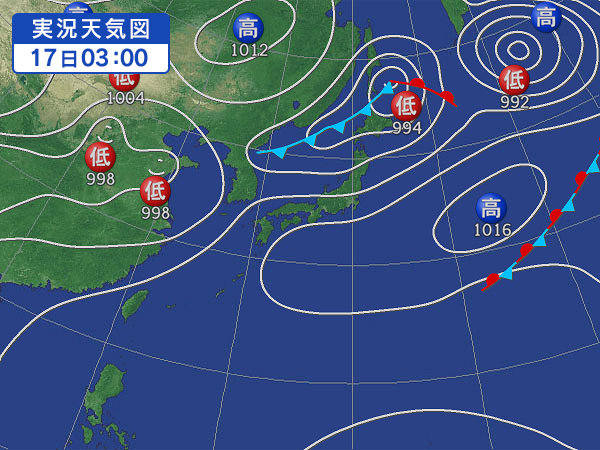 天気図・台風情報＆お知らせ！