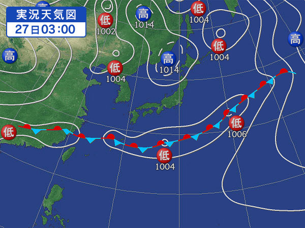 天気図・台風情報＆お知らせ！