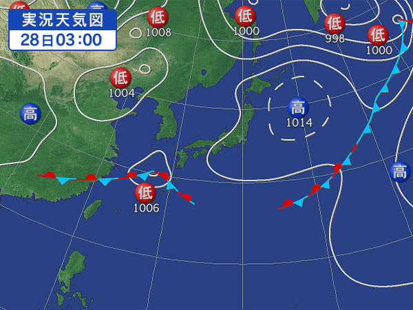 天気図・台風情報＆お知らせ！