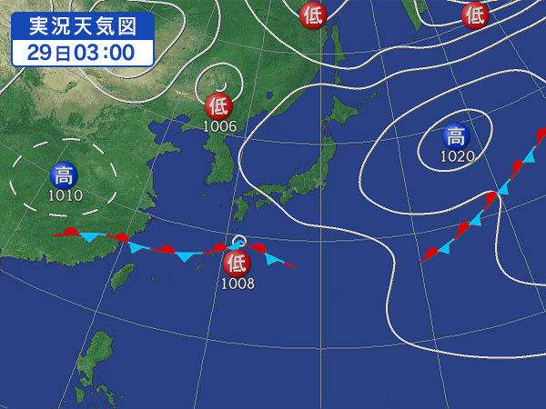 天気図・台風情報＆お知らせ！