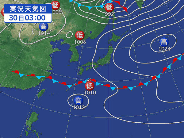 天気図・台風情報＆お知らせ！