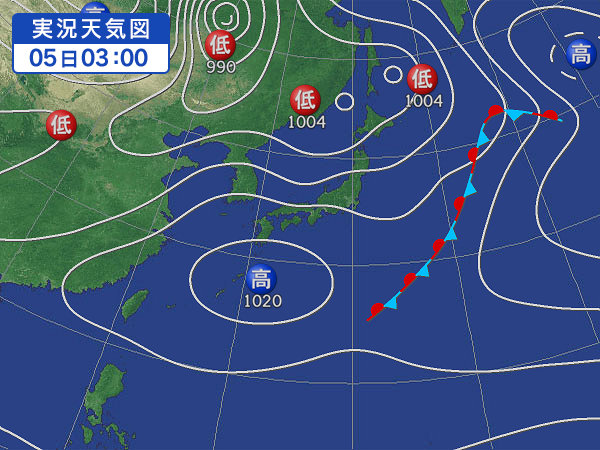 天気図・台風情報＆お知らせ！