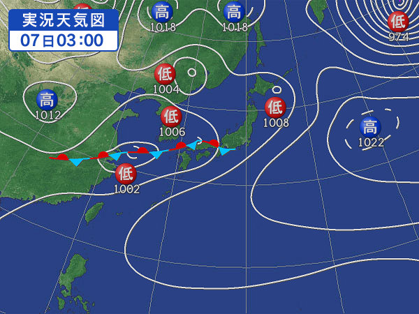 天気図・台風情報＆お知らせ！