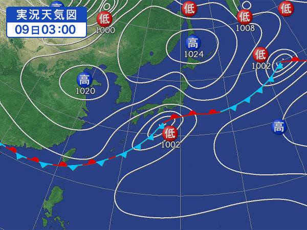 天気図・台風情報＆お知らせ！