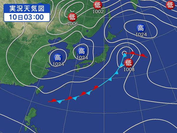 天気図・台風情報＆お知らせ！