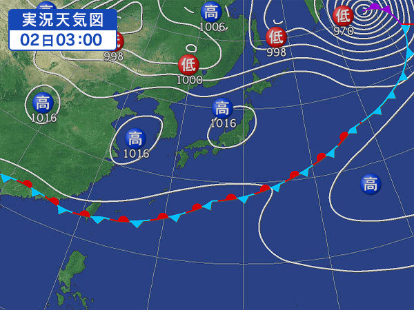 天気図・台風情報＆お知らせ！