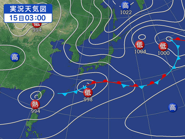 天気図・台風情報＆お知らせ！