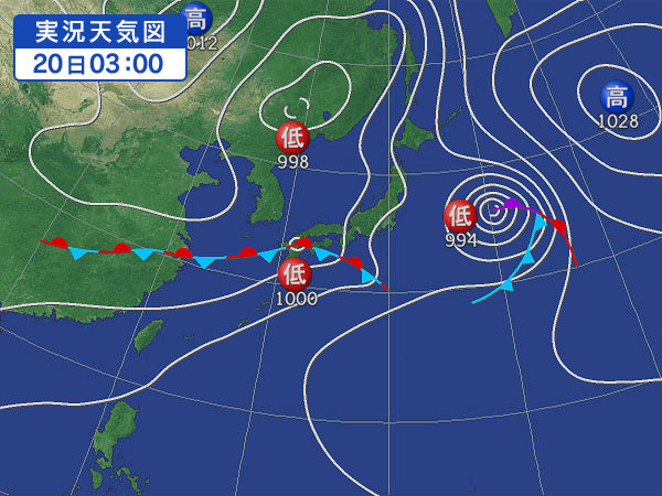 天気図・台風情報＆お知らせ！
