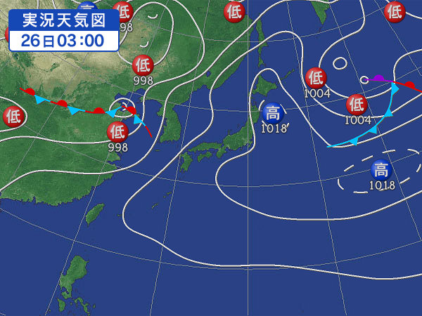 天気図・台風情報＆お知らせ！