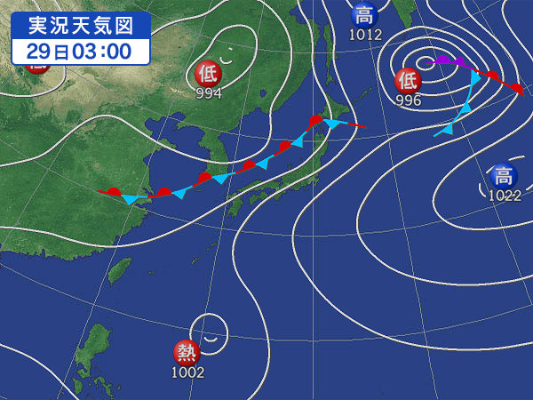 天気図・台風情報＆お知らせ！