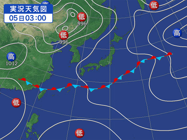天気図・台風情報＆お知らせ！