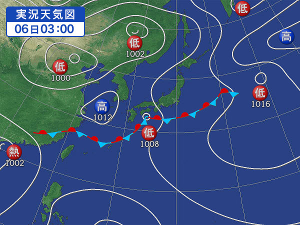 天気図・台風情報＆お知らせ！