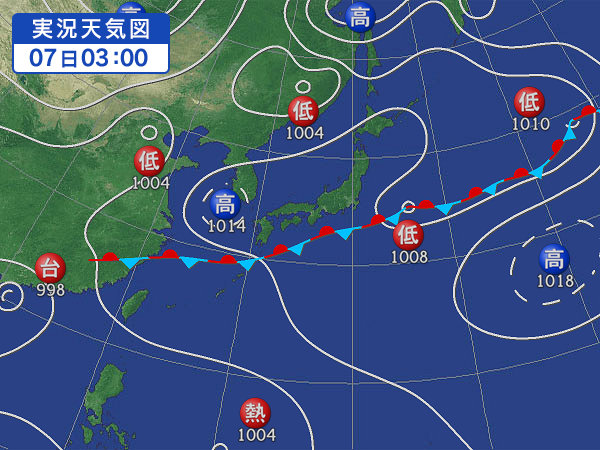 天気図・台風情報＆お知らせ！