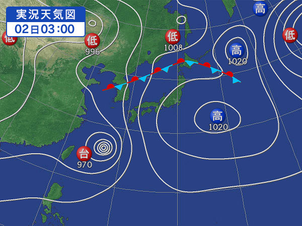 天気図・台風情報＆お知らせ！