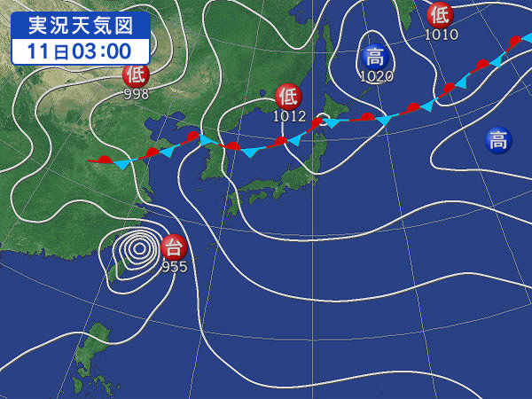 天気図・台風情報＆お知らせ！