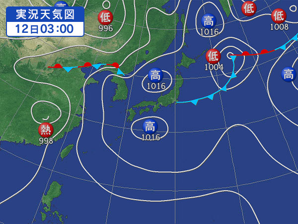 天気図・台風情報＆お知らせ！