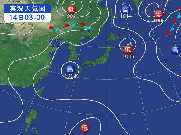天気図・台風情報＆お知らせ！