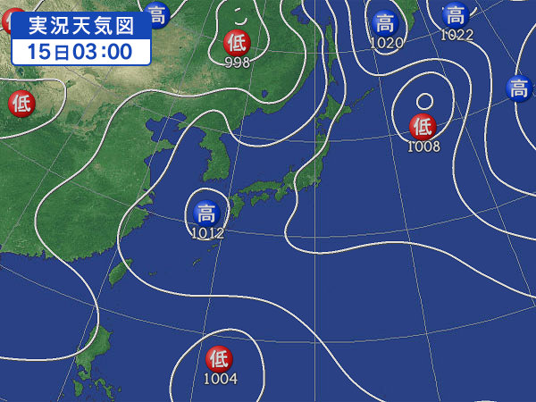 天気図・台風情報＆お知らせ！