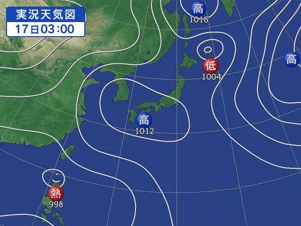 天気図・台風情報＆お知らせ！