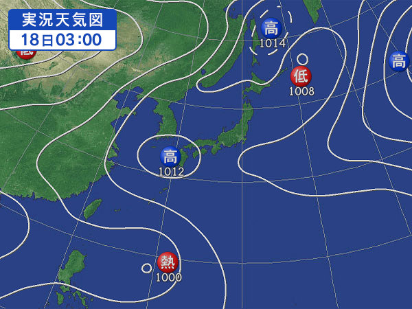 天気図・台風情報＆お知らせ！