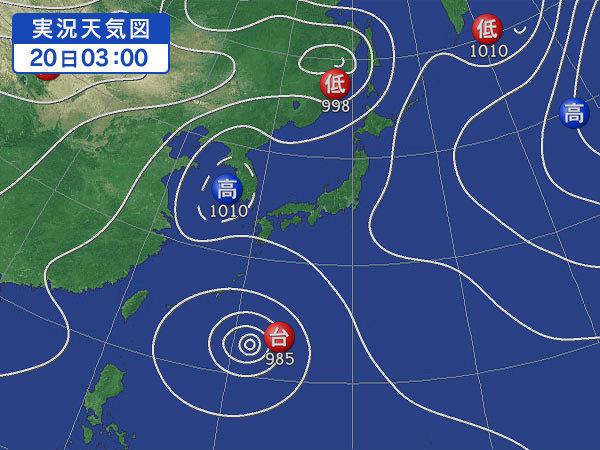 天気図・台風情報＆お知らせ！