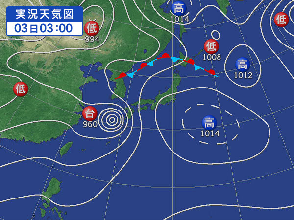 天気図・台風情報＆お知らせ！