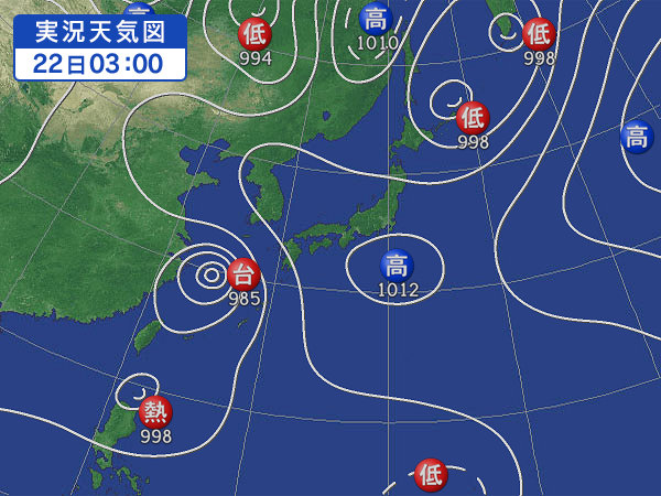 天気図・台風情報＆お知らせ！