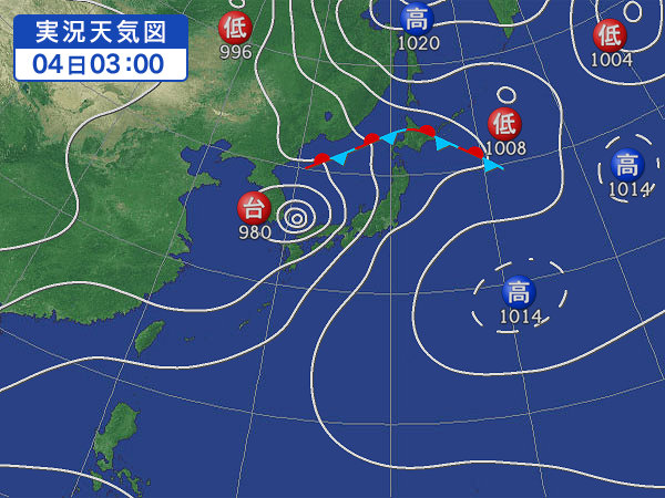天気図・台風情報＆お知らせ！