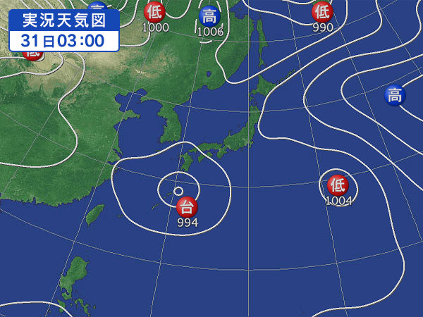 天気図・台風情報＆お知らせ！
