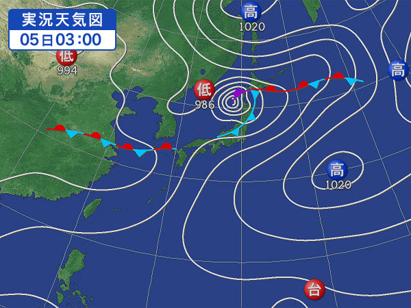 天気図・台風情報＆お知らせ！