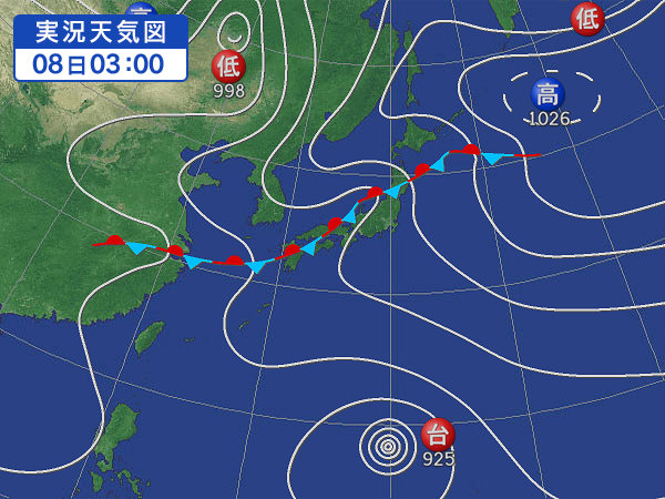 天気図・台風情報＆お知らせ！