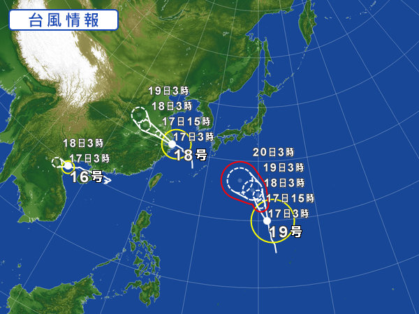 天気図・台風情報＆お知らせ！