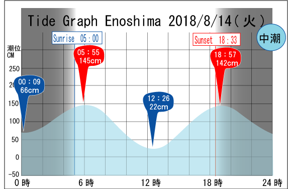Jerry　の　Tide gragh Enoshima　