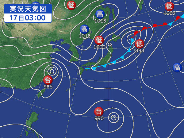 天気図・台風情報＆お知らせ！