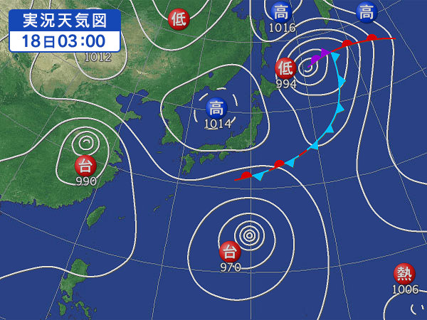天気図・台風情報＆お知らせ！