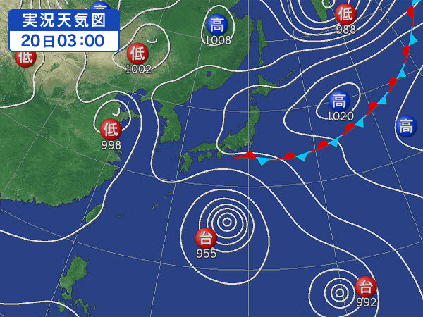天気図・台風情報＆お知らせ！