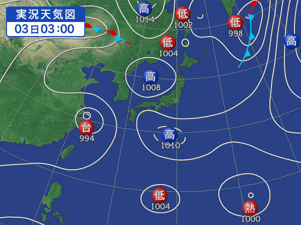 天気図・台風情報＆お知らせ！